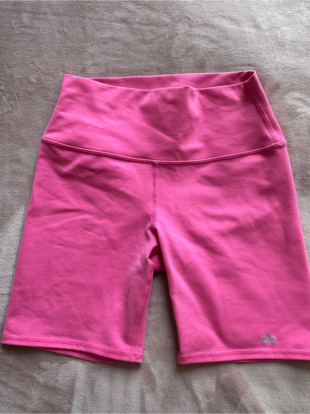 ALO Yoga Hot Pink High-Rise Bike Shorts